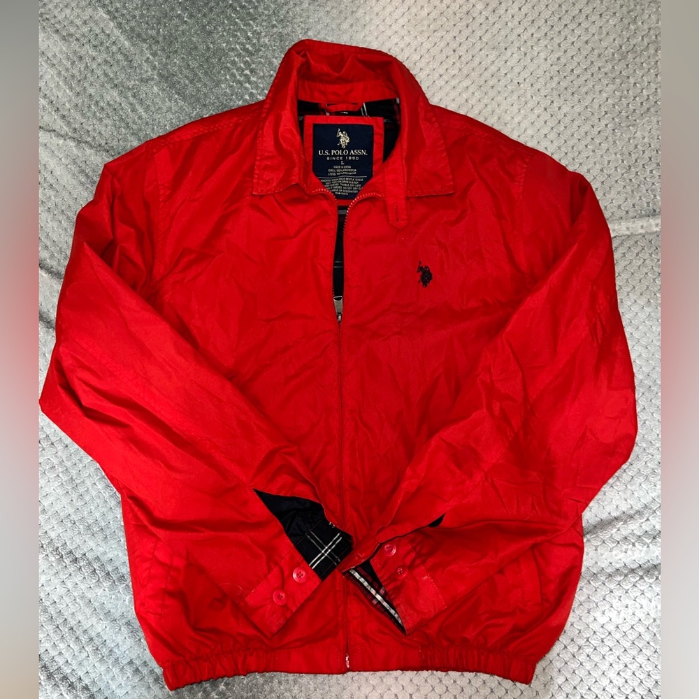U.S Polo Assn red zipped up Jacket